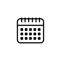 Minimalist calendar icon schedule reminder symbol