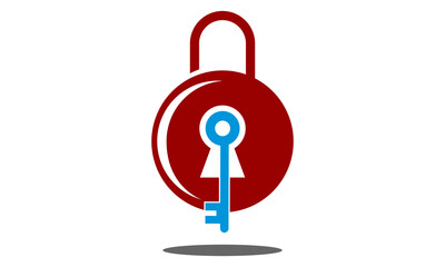 padlock key vector logo design