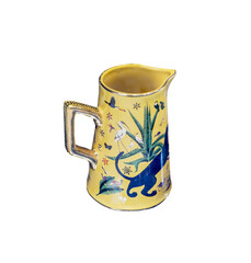 Porcelain coffee pot colored, isolated