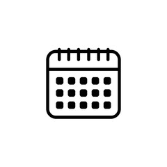 Minimalist calendar icon schedule reminder symbol