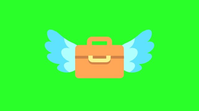 Winged Suitcase Symbol of Opportunity and Growth
