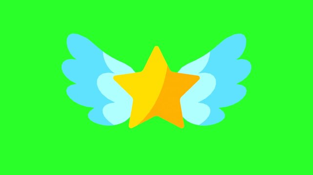 Star with Wings Symbol of Achievement