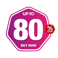 Eye-catching purple hexagonal sticker showing 