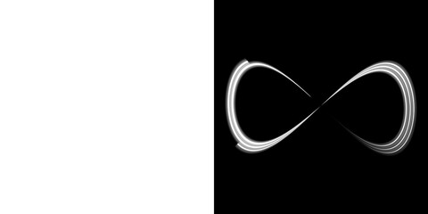 Infinity Loop Frame in White and Black Variations
