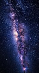 Fototapeta premium Vivid Milky Way Galaxy Nebula Cosmic Space Stars