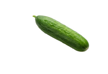 Green mini cucumber on white background