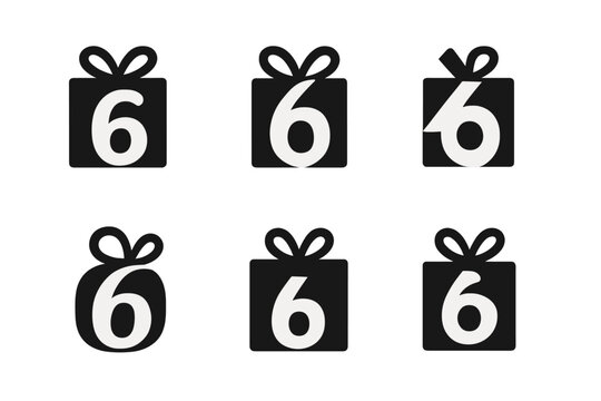 Birthday Milestone Icons. Birthday milestone. Icon set. Set Logo of birthday milestone: number-shaped balloon arrangement. harmonious logo variations of the