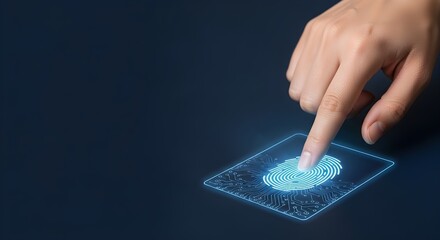 Secure Digital Identification Fingerprint Scan for Secure Authentication Access