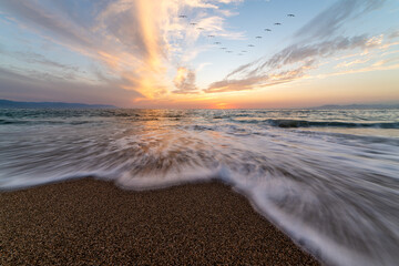Ocean Sunset Inspirational Birds Travel Beach Nature Scenic Surreal Sunrise Seascape