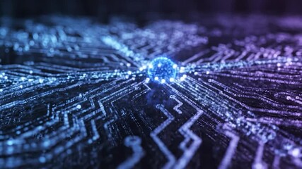 Digital circuit board data network ai technology concept visualization - Powered by Adobe