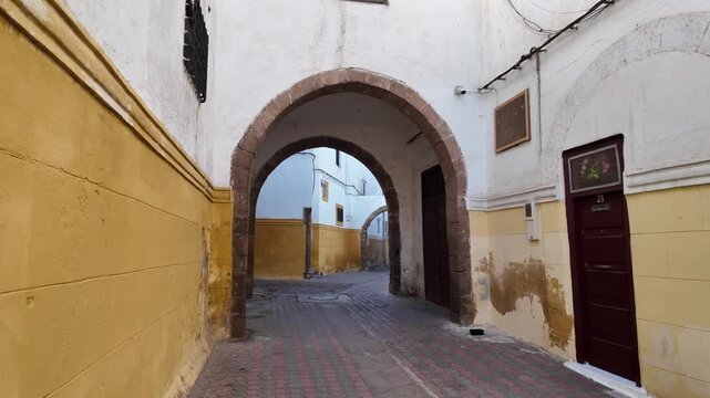 Historic Streets and Traditional Architecture of the Habous District &ndash; Casablanca, Morocco November 13, 2025