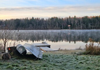 boat on the lake