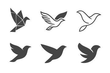 Fototapeta premium Biodiversity Logo Variations. Biodiversity preservation. Icon set. Set Logo of biodiversity preservation: butterfly. harmonious logo variations of the same