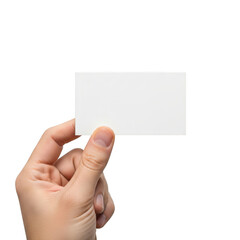 Blank business card mockup held by hand ready for your professional branding and identity design
