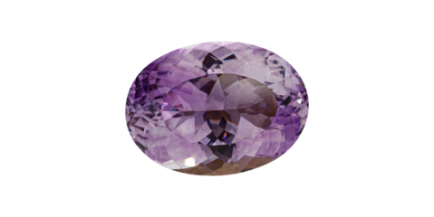 A radiant amethyst gemstone with an oval cut, featuring a deep purple hue and sparkling facets. Ideal for elegant jewelry with vivid clarity.