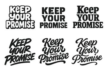 Fototapeta premium Harmonious Lettering Variations. Discipline fuels growth. Set lettering. harmonious lettering variations of the same emblematic concept, each with different