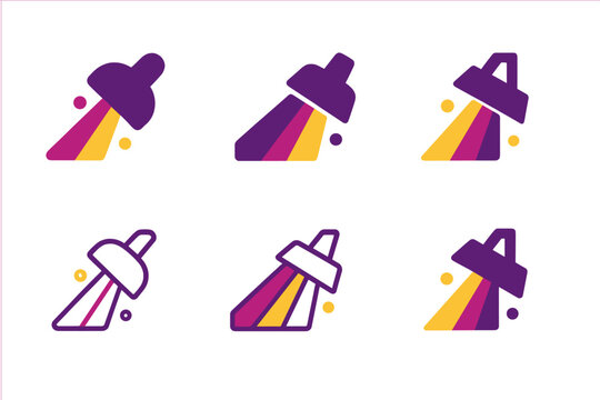 Nightlife Logo Variations. Nightlife. Icon set. Set Logo of Nightlife: Dancing silhouettes. harmonious logo variations of the same emblematic concept, each