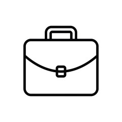Isolated minimalist business briefcase line icon