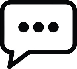 Illustration speech bubble with dots communication concept silhouette vector