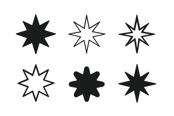 Obraz premium Burst Logo Variations. Burst. Icon set. Set Logo of Burst: dynamic radial explosion effect. harmonious logo variations of the same emblematic concept, each
