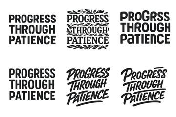 Harmonious Lettering Grid. Hold the vision. Set lettering. harmonious lettering variations of the same emblematic concept, each with different artistic