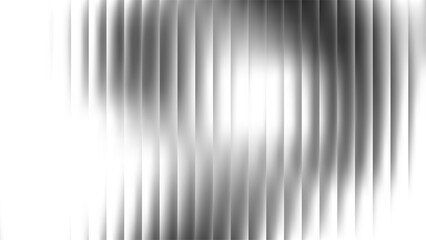 Ribbed glass background with refraction effect. Reeded glass with black and white gradient. Abstract vector background