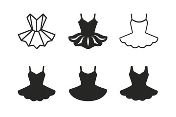 Circus Costume Icons. Circus costumes. Icon set. Set Logo of circus costumes: jester hat and collar. harmonious logo variations of the same emblematic concept,