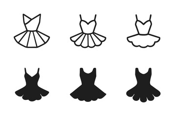 Circus Costume Icons. Circus costumes. Icon set. Set Logo of circus costumes: jester hat and collar. harmonious logo variations of the same emblematic concept,