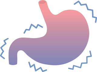 寒さで震える胃