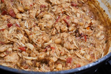 White Chili, a stew of chicken, peppers, and beans popular in the USA