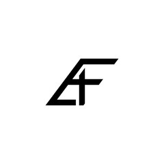 initial letter AF concept parallelogram shape