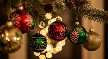 Decorating for christmas holiday ornaments home photo cozy atmosphere close-up festive spirit