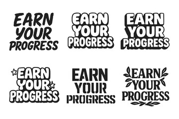 Creative Lettering Showcase. Commit to growth. Set lettering. harmonious lettering variations of the same emblematic concept, each with different artistic