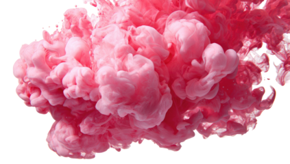 Abstract, cloud-like, pink ink or dye swirling in water.  Soft, fluffy, ethereal, and diffused