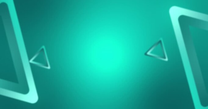 Abstract teal background with geometric shapes. - Loop 3D
