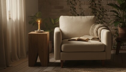 Cozy christmas evening decor living room still life warm intimate