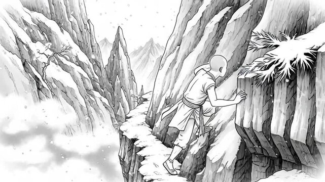 Aangs Perilous Journey Navigating Treacherous Cliffs in Avatar World.