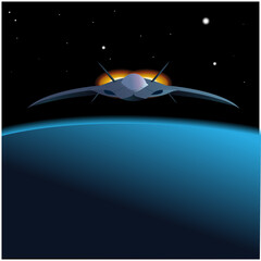 Next Generation Fighter Jet Front View