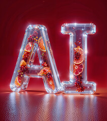 glass alphabet letters