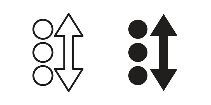 Apps sort icon flat simple icon. Liner version - stock vector.