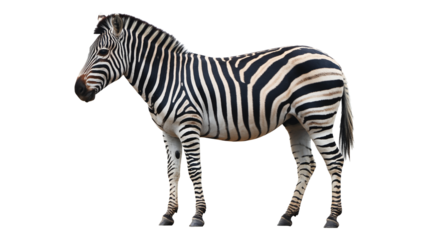 Striking zebra portrait showcasing its unique stripes and powerful presence in the animal kingdom