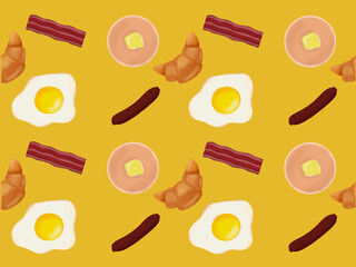 seamless background with food