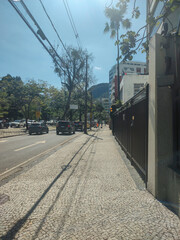 Urban city street sidewalk building bar trash can track paths landscapes lagoon park square vegetation nature mountains sky leisure sport gym advertising stop sign mockup plastic car bicycle life
