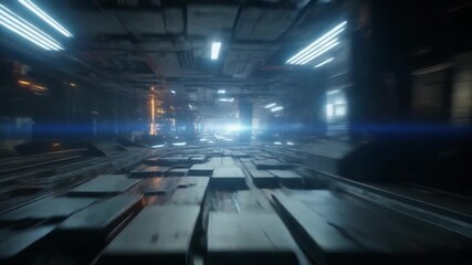 Warp speed through a cybernetic tunnel with streaking neon lines and futuristic motion creating a sense of high velocity acceleration digital energy flow and immersive sci-fi momentum - Powered by Adobe