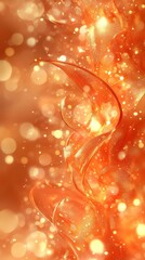 A bright orange flame with a lot of sparkles surrounding it. The flame is surrounded by a lot of sparkles, giving it a warm and inviting feeling