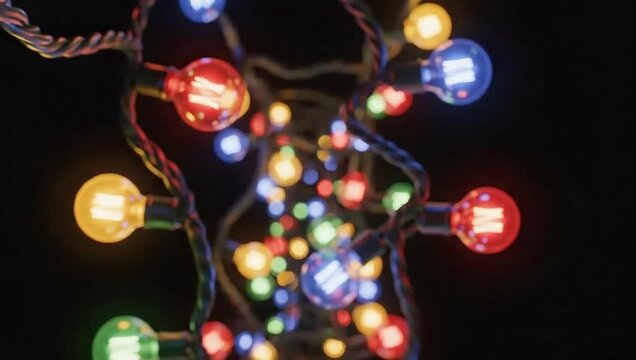 Festive holiday lights twinkle, adding warmth and charm to any celebration