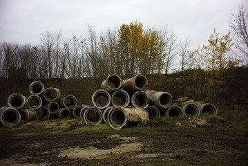 concrete pipes