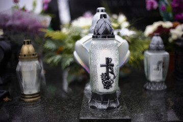 cemetery candle light