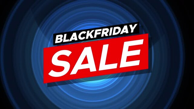 Black Friday Sale text on animated background with flickering effect. 4K resolution video