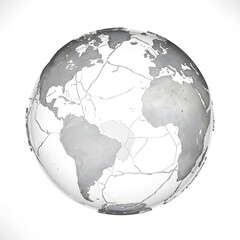 Fototapeta premium Fragile Transparent Glass Earth Globe Ecology Concept